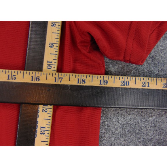 Atlanta United FC Shirt Mens Large Red Polo Soccer Adidas Climalite Red Soccer - Picture 4 of 7